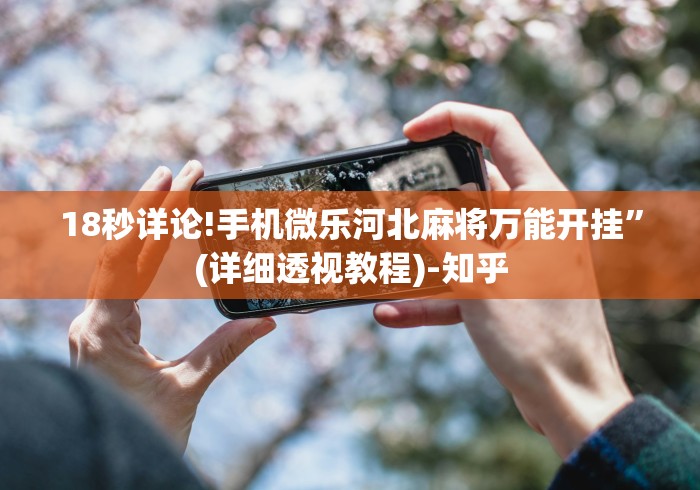 18秒详论!手机微乐河北麻将万能开挂”(详细透视教程)-知乎