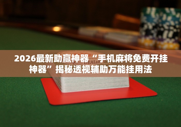 2026最新助赢神器“手机麻将免费开挂神器”揭秘透视辅助万能挂用法