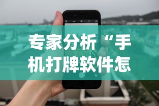 专家分析“手机打牌软件怎么老输”作弊(透视)透视辅助